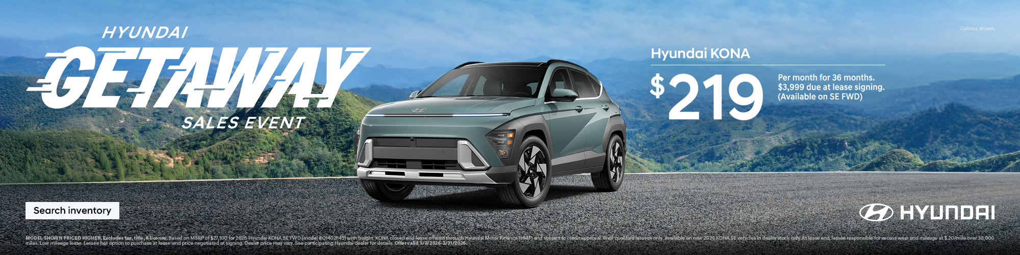 2026 Hyundai Kona Lease Offer