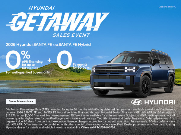 2026 Hyundai Santa Fe, Santa Fe Hybrid APR Offer